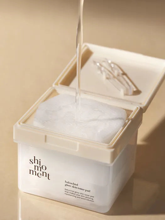 [SHIMOMENT] BAKUCHIOL GLOW SKIN TONER PAD